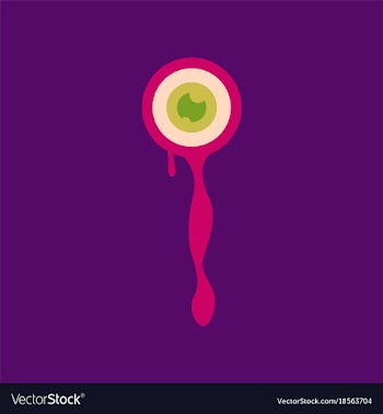 Flat icon on background halloween zombie eyes vector image