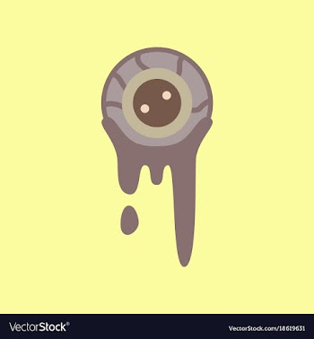 Flat icon on background halloween zombie eyes vector image