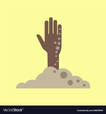 Flat icon on background halloween zombie hand vector image