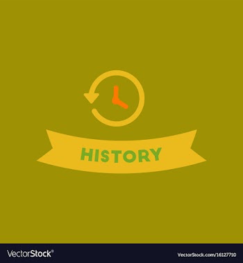 Flat icon on background history lesson vector image