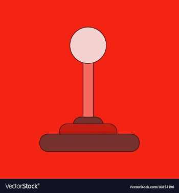 Flat icon on background joystick vector image