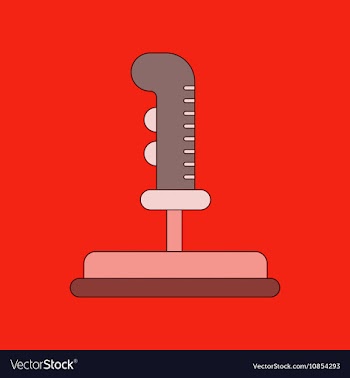 Flat icon on background joystick vector image