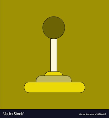 Flat icon on background joystick vector image