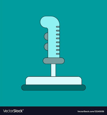 Flat icon on background joystick vector image