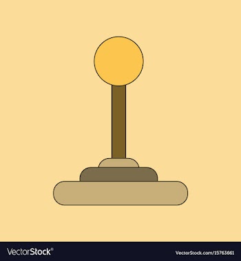 Flat icon on background joystick vector image