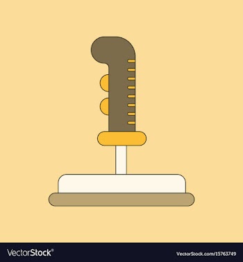 Flat icon on background joystick vector image
