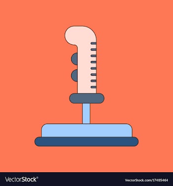 Flat icon on background joystick vector image