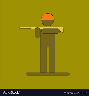 Flat icon on background kids military soldier vector image