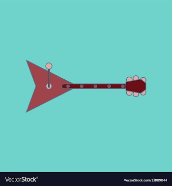 Flat icon on background kids toy balalaika vector image