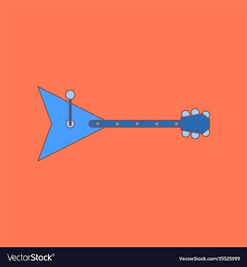 Flat icon on background kids toy balalaika vector image