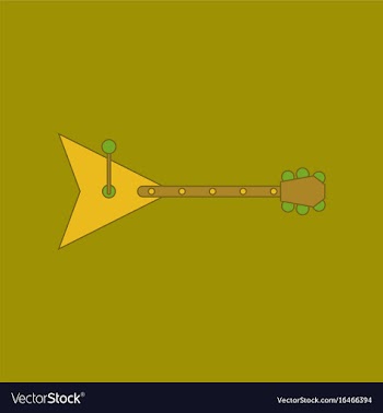 Flat icon on background kids toy balalaika vector image