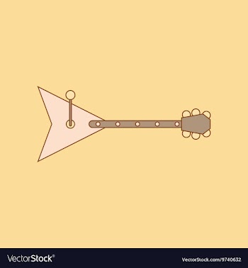 Flat icon on background Kids toy balalaika vector image