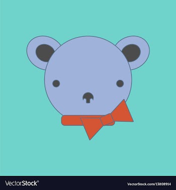 Flat icon on background kids toy bear vector image
