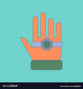 Flat icon on background kids toy bracelet hand vector image
