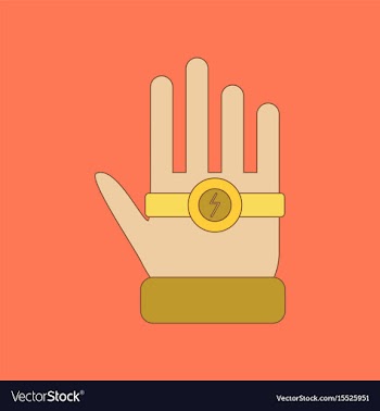 Flat icon on background kids toy bracelet hand vector image