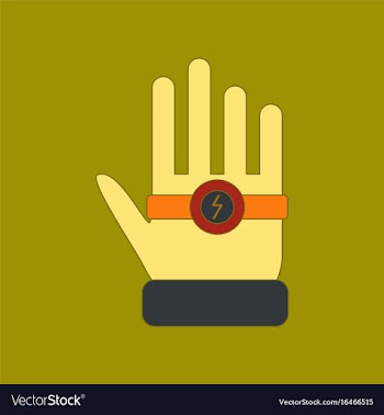 Flat icon on background kids toy bracelet hand vector image