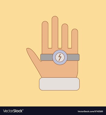 Flat icon on background Kids toy bracelet hand vector image