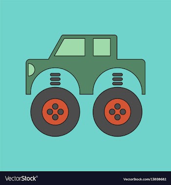 Flat icon on background kids toy car vector image
