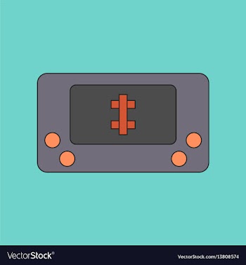 Flat icon on background kids toy console vector image