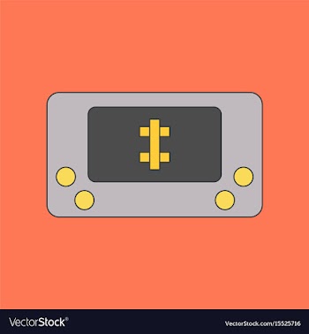 Flat icon on background kids toy console vector image