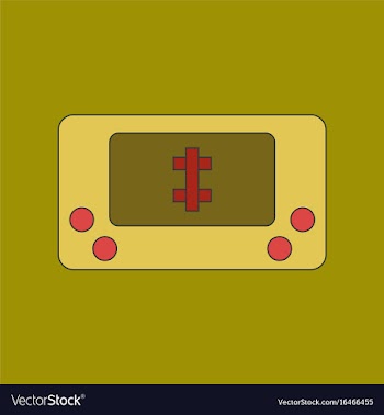 Flat icon on background kids toy console vector image