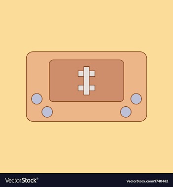 Flat icon on background Kids toy console vector image