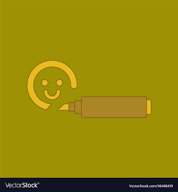 Flat icon on background kids toy felt-tip marker vector image