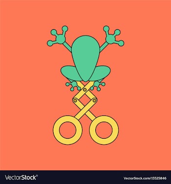 Flat icon on background kids toy frog vector image