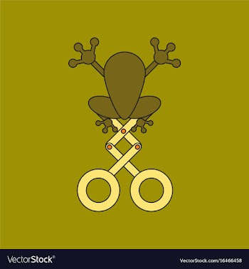 Flat icon on background kids toy frog vector image