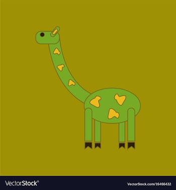 Flat icon on background kids toy giraffe vector image