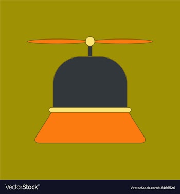 Flat icon on background kids toy helicopter vector image