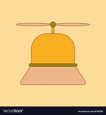 Flat icon on background Kids toy helicopter vector image
