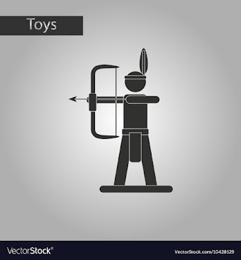 Flat icon on background Kids toy Indian vector image