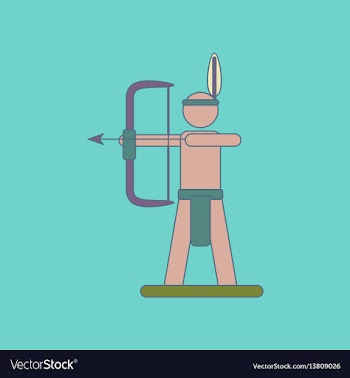 Flat icon on background kids toy indian vector image