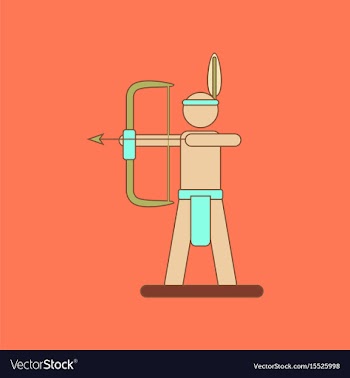 Flat icon on background kids toy indian vector image