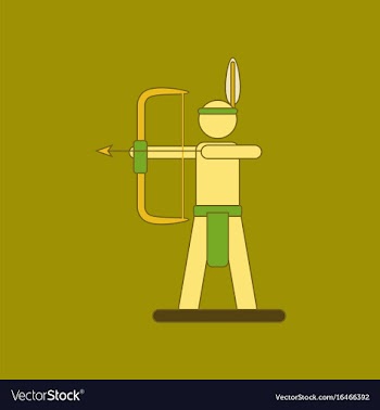 Flat icon on background kids toy indian vector image