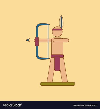 Flat icon on background Kids toy Indian vector image