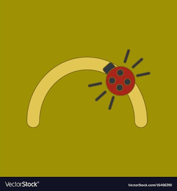 Flat icon on background kids toy ladybug vector image