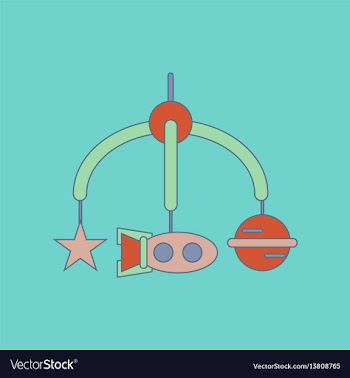 Flat icon on background kids toy mobility vector image