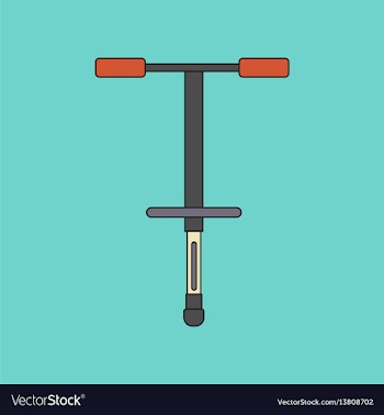Flat icon on background kids toy pogo stick vector image
