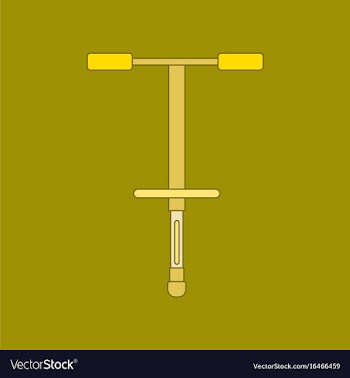 Flat icon on background kids toy pogo stick vector image