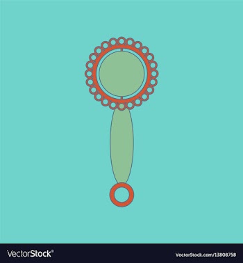 Flat icon on background kids toy rattle vector image