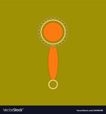 Flat icon on background kids toy rattle vector image