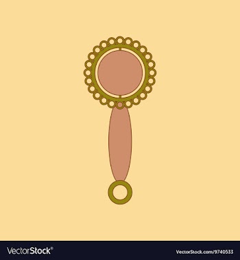 Flat icon on background Kids toy rattle vector image