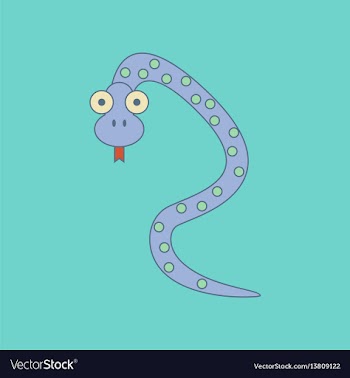 Flat icon on background kids toy snake vector image