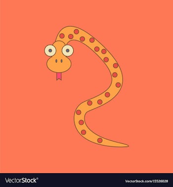 Flat icon on background kids toy snake vector image