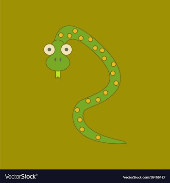 Flat icon on background kids toy snake vector image