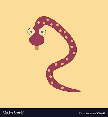 Flat icon on background Kids toy snake vector image