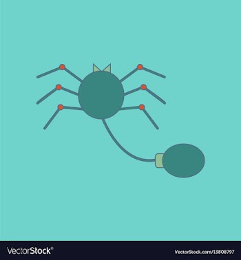 Flat icon on background kids toy spider vector image
