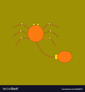 Flat icon on background kids toy spider vector image